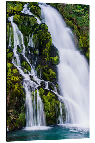 Aluminium print Detail of waterfall at Jaunpass