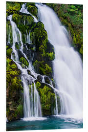 Foam board print Detail of waterfall at Jaunpass