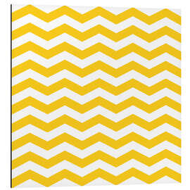 Tableau en aluminium Zigzag jaune