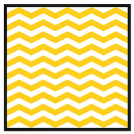 Gerahmter Kunstdruck Gelbes Zickzack