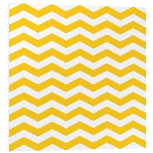 Tableau en PVC Zigzag jaune