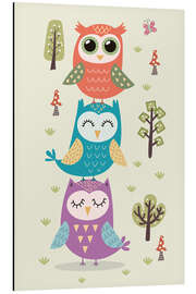 Magnettafel Drei Eulen