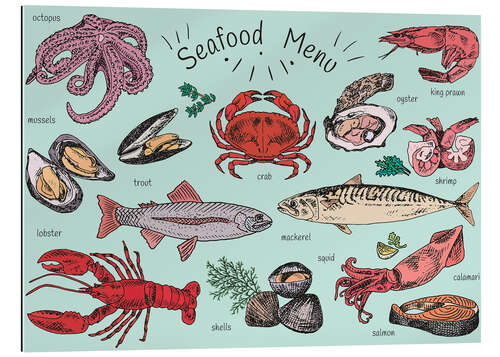 Gallery print Seafood menu