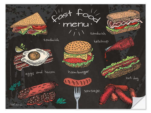 Sisustustarra Fast Food Menu