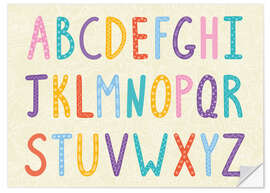 Wandsticker Bunte ABC Buchstaben