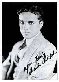 Naklejka na ścianę Charlie Chaplin, Autograph