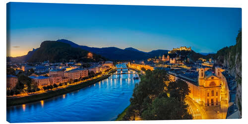 Canvas print Salzburg at blue hour - sunrise