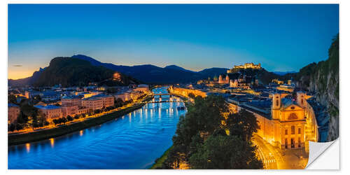 Naklejka na ścianę Salzburg at blue hour - sunrise