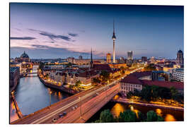 Aluminium print Berlin | Nightfall in the capital town