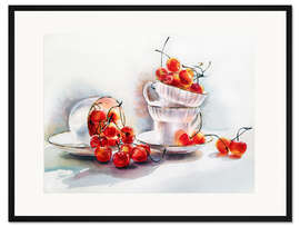 Gerahmter Kunstdruck cups&amp;cherries