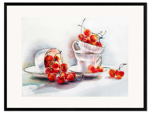 Innrammet kunsttrykk cups&cherries