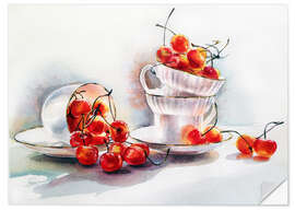 Selvklebende plakat cups&amp;cherries