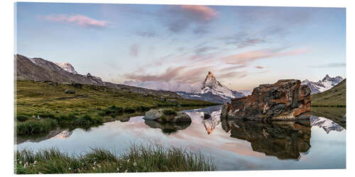 Akrylbilde Sunrise at Matterhorn mountain