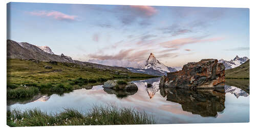 Obraz na płótnie Sunrise at Matterhorn mountain