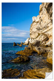 Selvklebende plakat Bonifacio - Corsica - Cliff