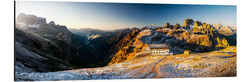 Stampa su alluminio Rifugio Auronzo - Dolomites