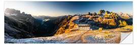 Selvklebende plakat Rifugio Auronzo - Dolomites