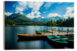 Wood print Strbske Pleso - High Tatras