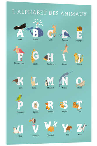 Acrylic print Alphabet of Animals (French)