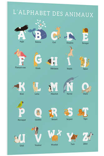 Foam board print Alphabet of Animals (French)