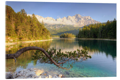 Tableau en verre acrylique Au lac d'Eibsee en Bavière