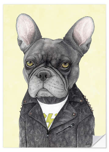 Wall sticker Hard Rock French Bulldog