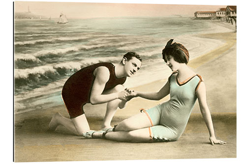 Gallery print Romantic Victorian Couple on the Beach