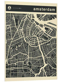 Tableau en PVC Carte d'Amsterdam