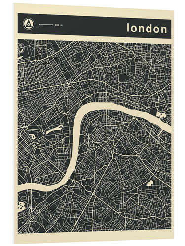 Hartschaumbild LONDON CITY MAP