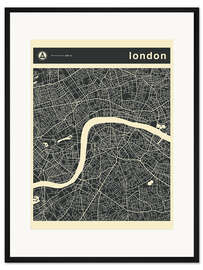 Gerahmter Kunstdruck LONDON CITY MAP