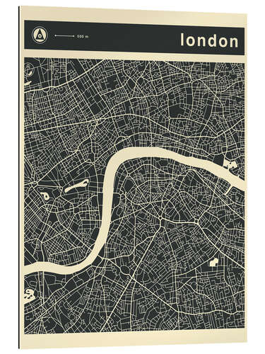 Quadro em plexi-alumínio LONDON CITY MAP