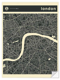 Selvklebende plakat LONDON CITY MAP