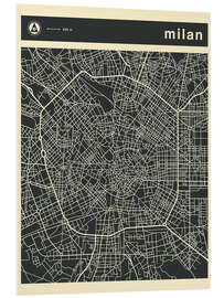 Tableau en PVC Carte de Milan