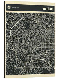 Magnettafel MILAN Stadtplan