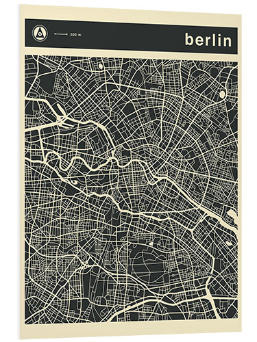 Foam board print Berlin City Map III