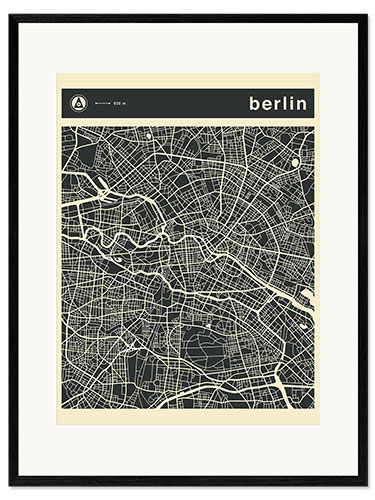 Framed art print Berlin City Map III