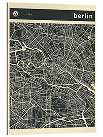 Quadro em plexi-alumínio Berlin City Map III