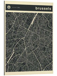 Magnettafel Brüssel Stadtplan