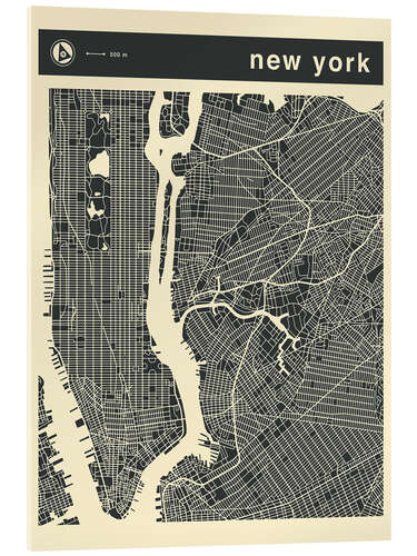 Acrylglasbild NEW YORK Stadtplan