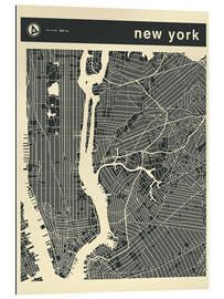 Quadro em plexi-alumínio NEW YORK CITY MAP