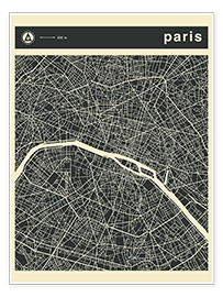 Poster Carte de Paris