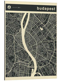 Magnettafel Budapest Stadtplan
