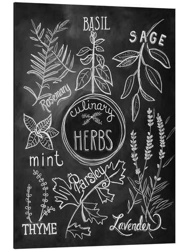 Aluminium print Herbs