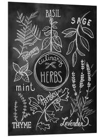 Foam board print Herbs