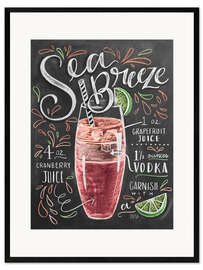 Framed art print Sea Breeze recipe