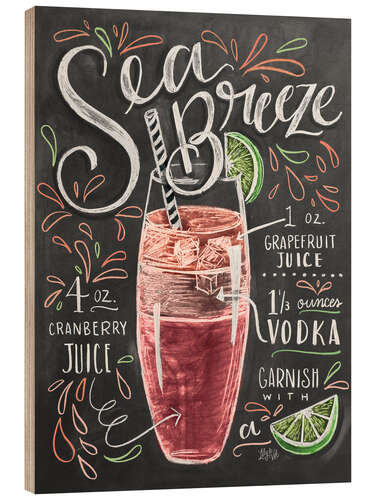 Trebilde Sea Breeze cocktail oppskrift (engelsk)