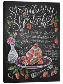 Canvas print Strawberry Shortcake recipe