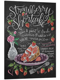 Magnettafel Erdbeerkuchen Rezept (Englisch)