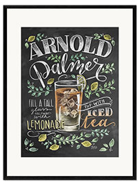 Impression artistique encadrée Recette de l'Arnold Palmer (anglais)