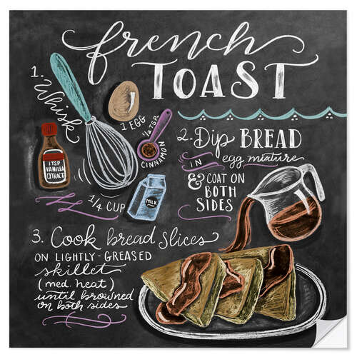 Wandsticker French Toast Rezept (Englisch)